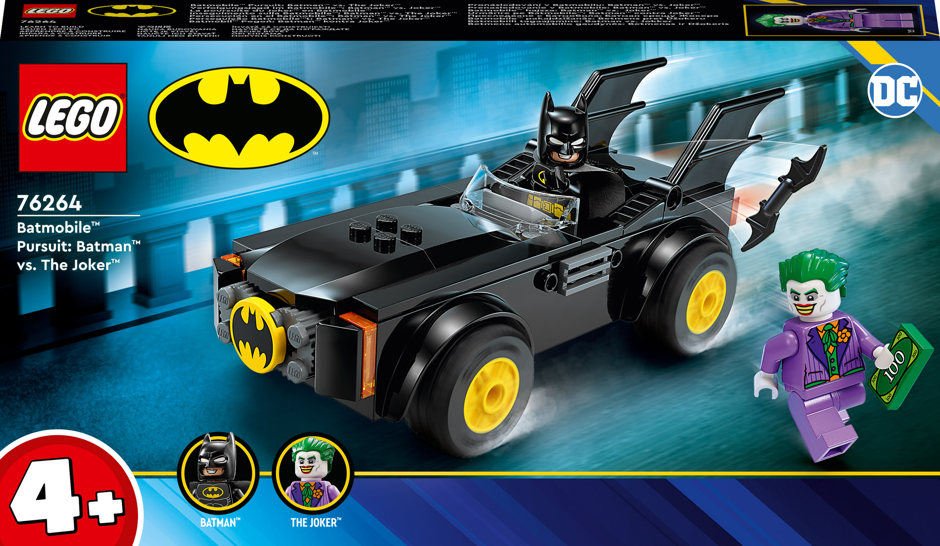 Zestaw LEGO DC Batman Pościg Batmobilem: Batman kontra Joker  54 części (76264) – kupuj z dostawą na terenie Polski