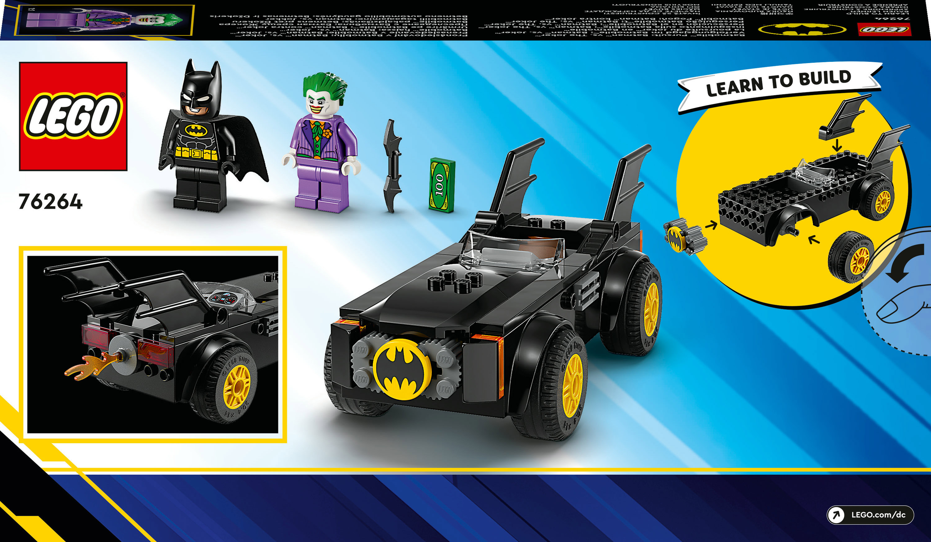 Zestaw LEGO DC Batman Pościg Batmobilem: Batman kontra Joker  54 części (76264) – kupuj z dostawą na terenie Polski