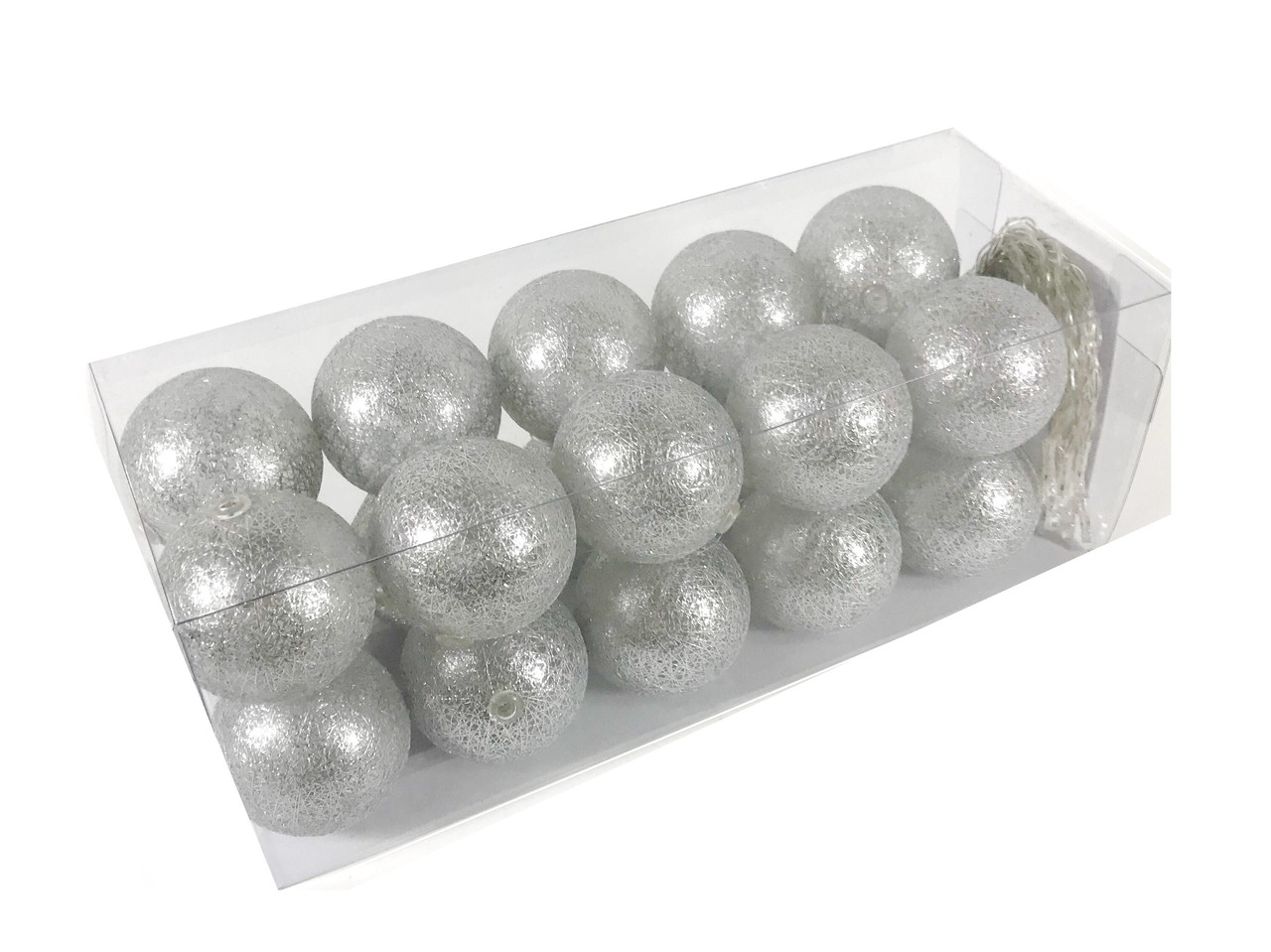 

Гирлянда Тайские Шарики LTL GreyBroc Cotton Balls 20led, d 6см, l 330см на батарейках АА