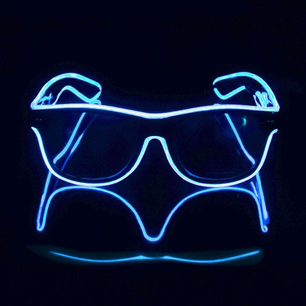 

Очки светодиодные прозрачные El Neon ray ice blue неоновые