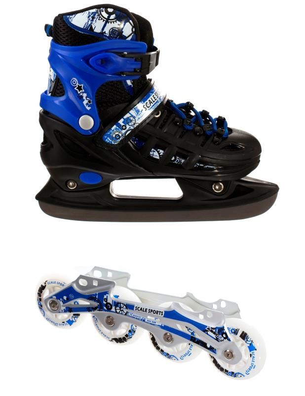 

Ролики - коньки 2 в 1 Scale Sports Blue and Black