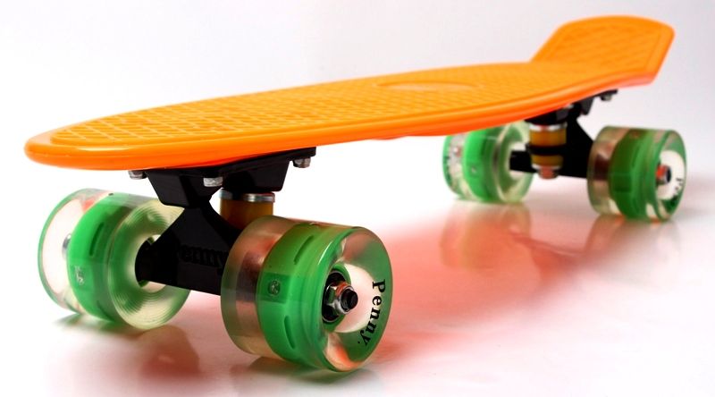 

Пенниборд Penny Board светящиеся колеса Оранжевый