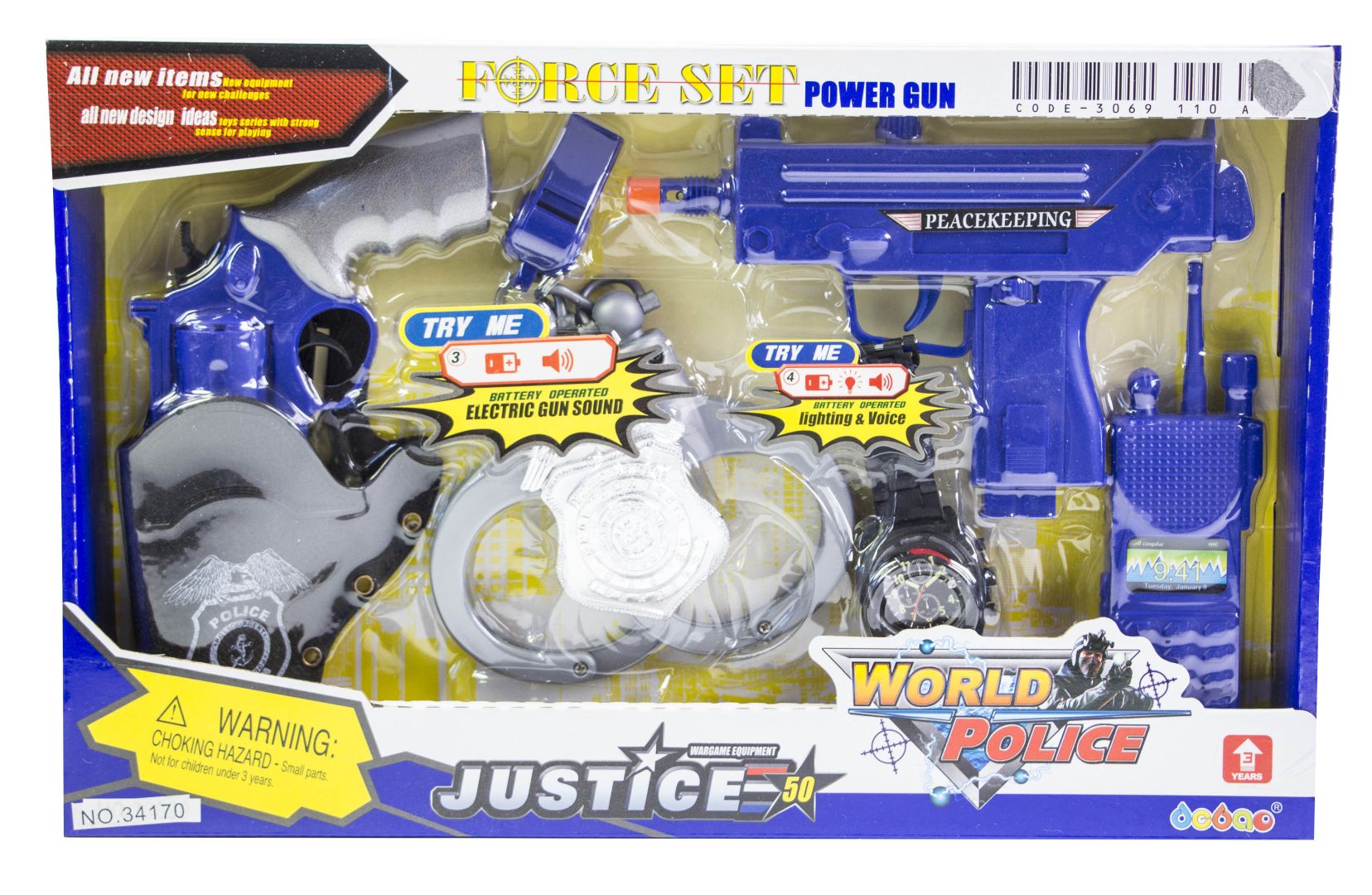 

Игровой набор Justice полицейского