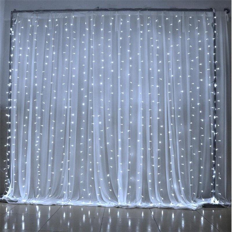 

Гирлянда штора-водопад 3*3 м, 320 LED, золото, с переходником