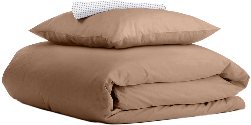 

Комплект постельного белья Cosas Ranfors Brown Dots Grey 155х215