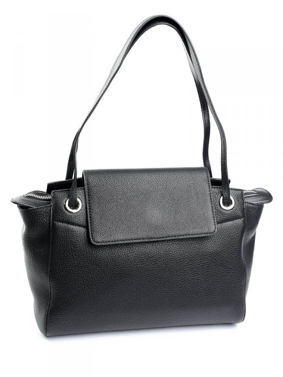 

Женская сумка кожаная на три отделения Case 900516 черная