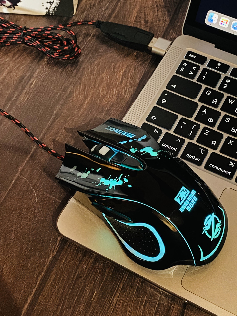 Игровая мышка Zornwee Z3 Геймерская мышь проводная USB с подсветкой ...