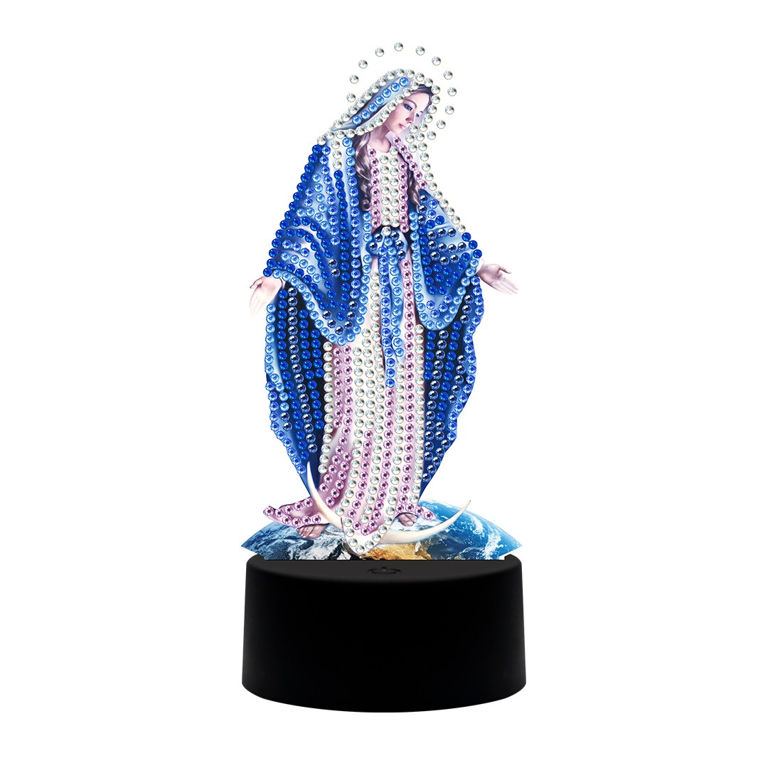 

Набор для творчества Crystal art светодиодный светильник с алмазной мозаикой Богородица (MI_DP10)
