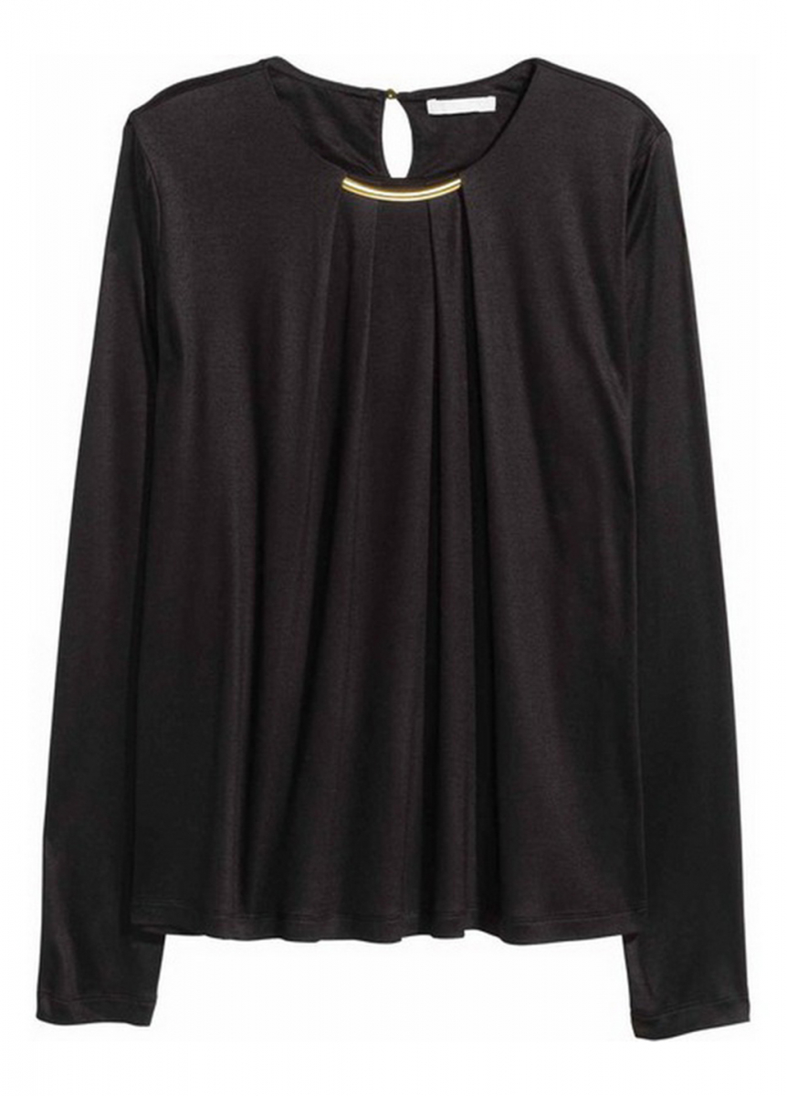 

Футболка с длинными рукавами для женщины H&M 182930373  Черный 61788, Футболка с длинными рукавами для женщины H&M 182930373 S Черный 61788