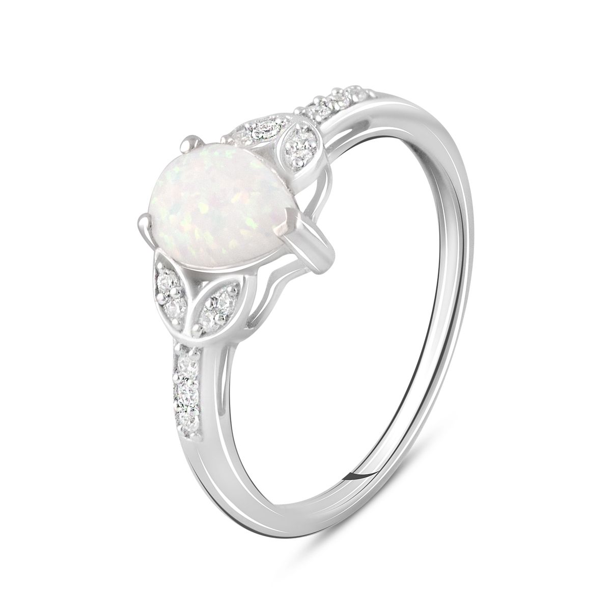 Серебряное кольцо с опалом 0.45ct, вес изделия 1,86 гр (2106814) от ...