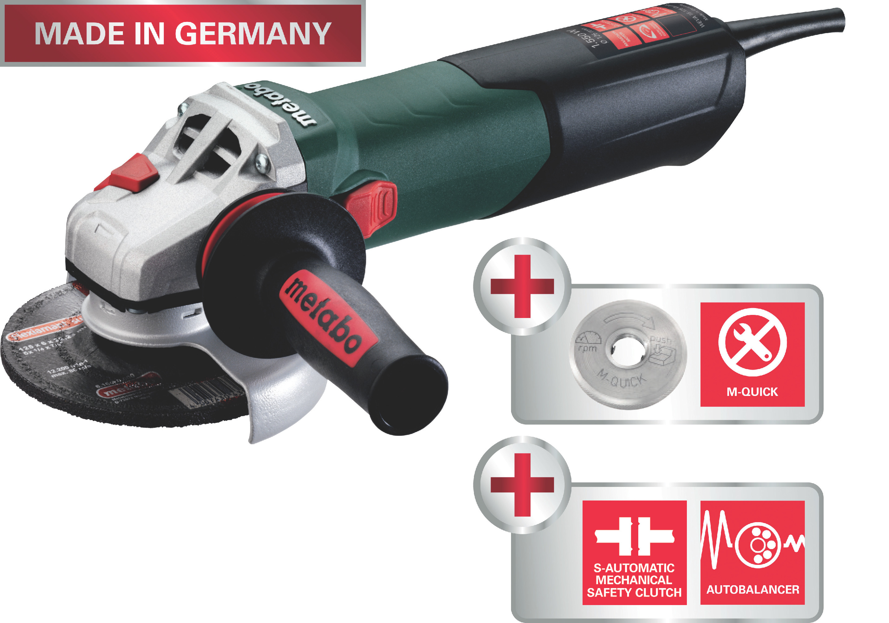 Угловая шлифмашина Metabo WEVA 15-125 Quick (600496000) с регулировкой  количества оборотов + быстрозажимной гайкой + картонная коробка – фото,  отзывы, характеристики в интернет-магазине ROZETKA | Купить в Украине:  Киеве, Харькове, Днепре, Одессе ...