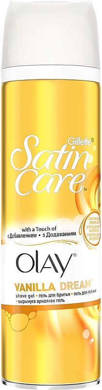 Женский гель для бритья "Ванильная мечта" Gillette Satin Care Olay ...