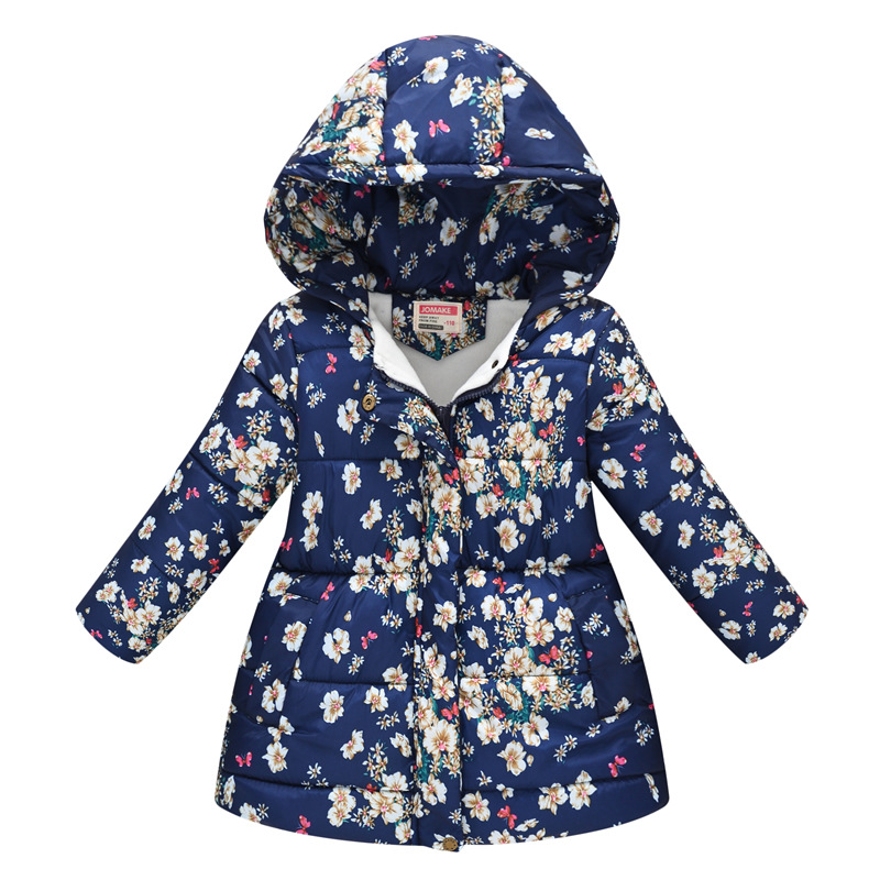 

Куртка для девочки демисезонная Small flowers Jomake (120) Синий (56462)