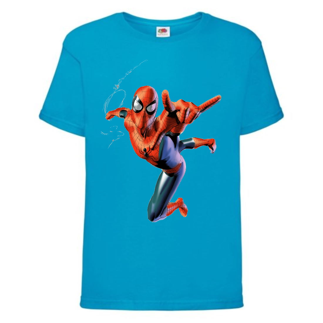 

Футболка детская Марвел (Marvel & DC) голубая (spider-blue) 128 см