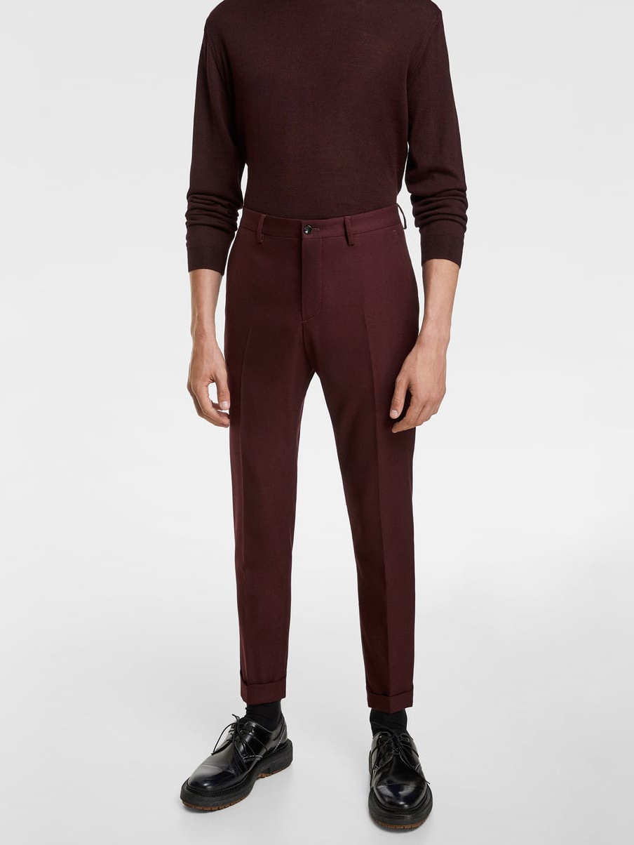

Брюки Zara 5558/700/606 40 Бордовые