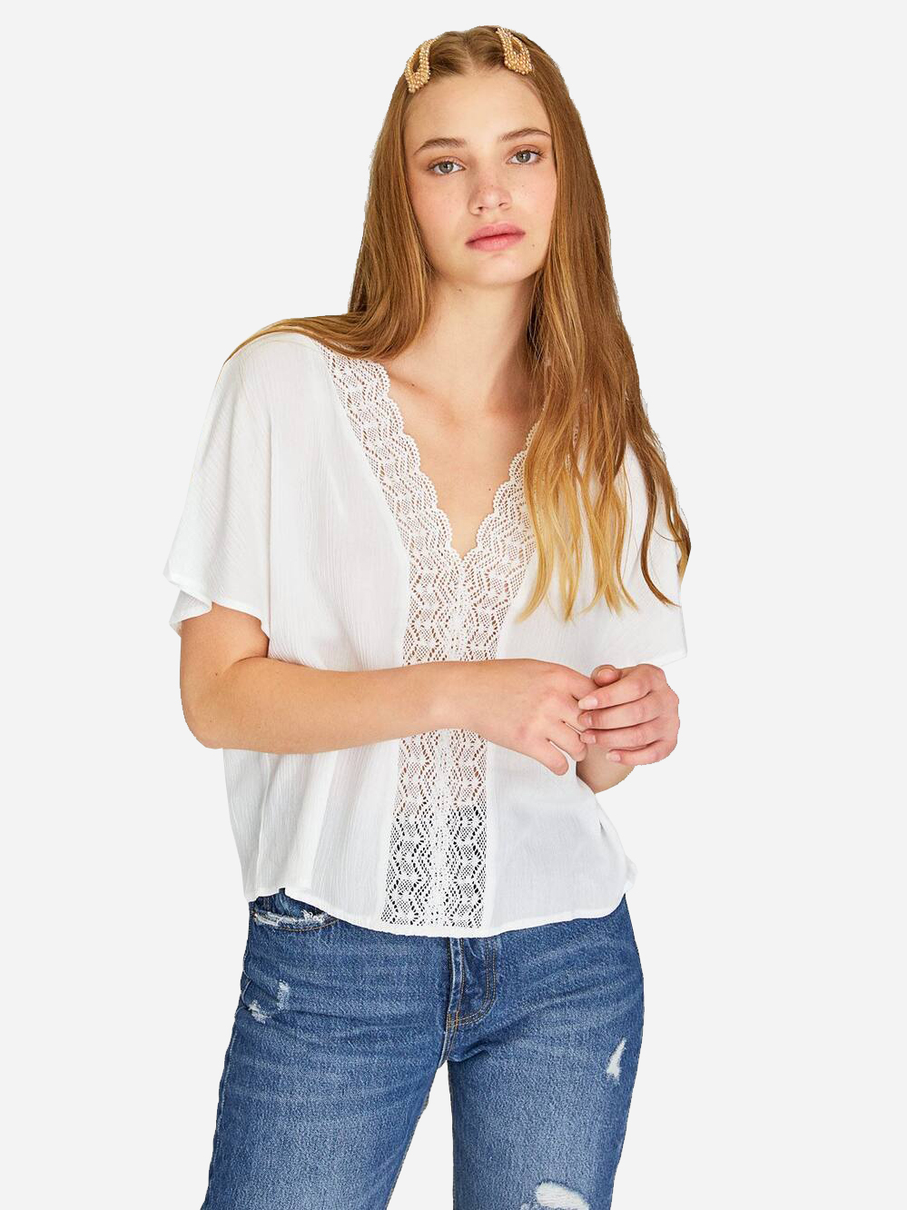 

Блузка Stradivarius 6044/586/004 L Белая
