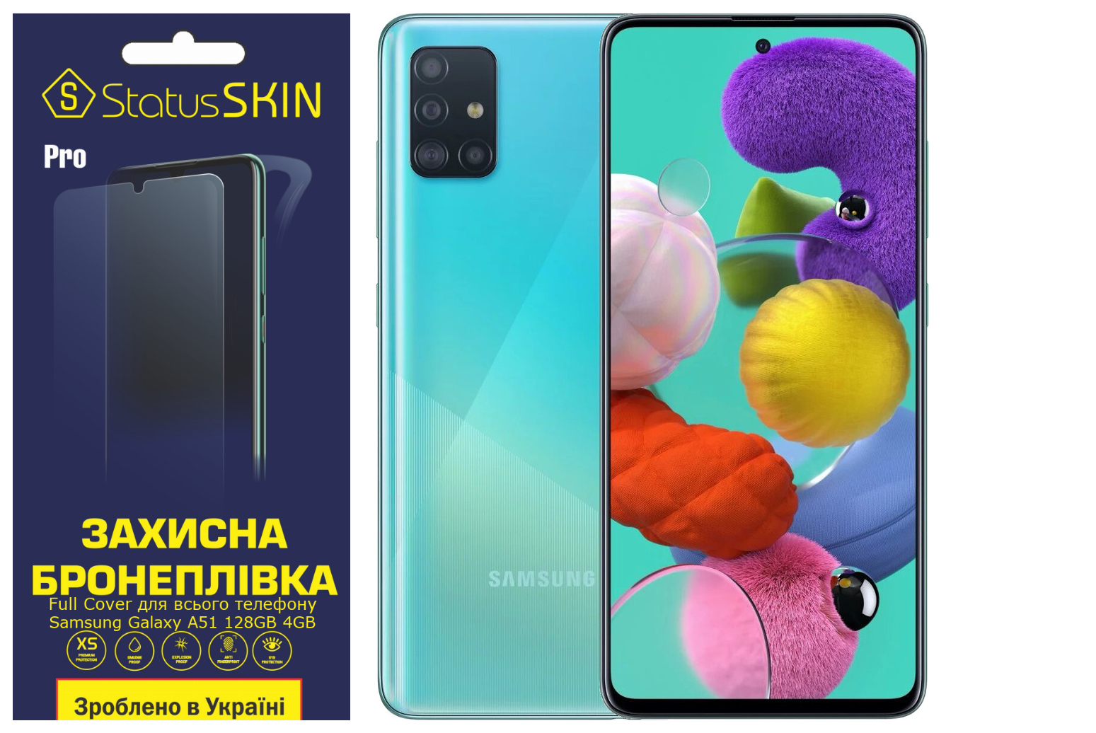 Комплект защитных пленок для Samsung Galaxy A51 128GB 4GB StatusSKIN Pro  Full Cover – фото, отзывы, характеристики в интернет-магазине ROZETKA от  продавца: Stebunoff | Купить в Украине: Киеве, Харькове, Днепре, Одессе,  Запорожье,