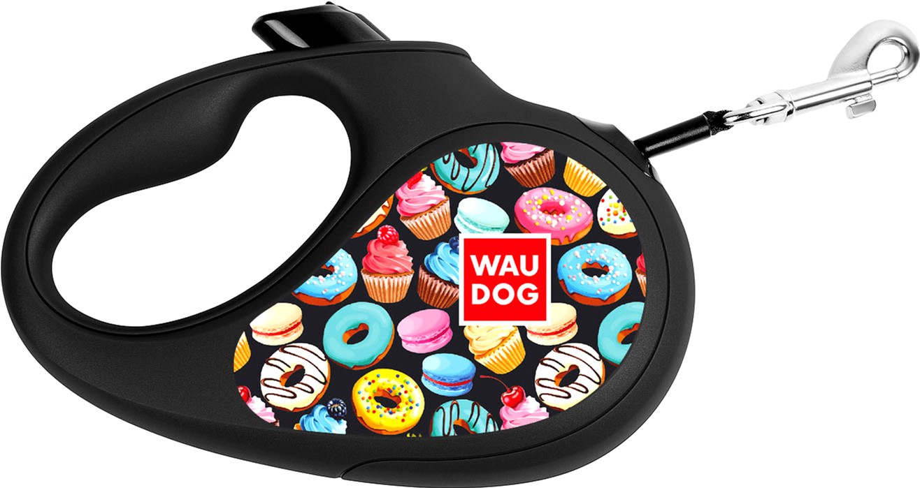 Акція на Поводок-рулетка для собак Collar WAUDOG R-leash, рисунок "Пончики", XS, до 12 кг, 3 м, светоотражающая лента (8123-0070-01) від Rozetka UA