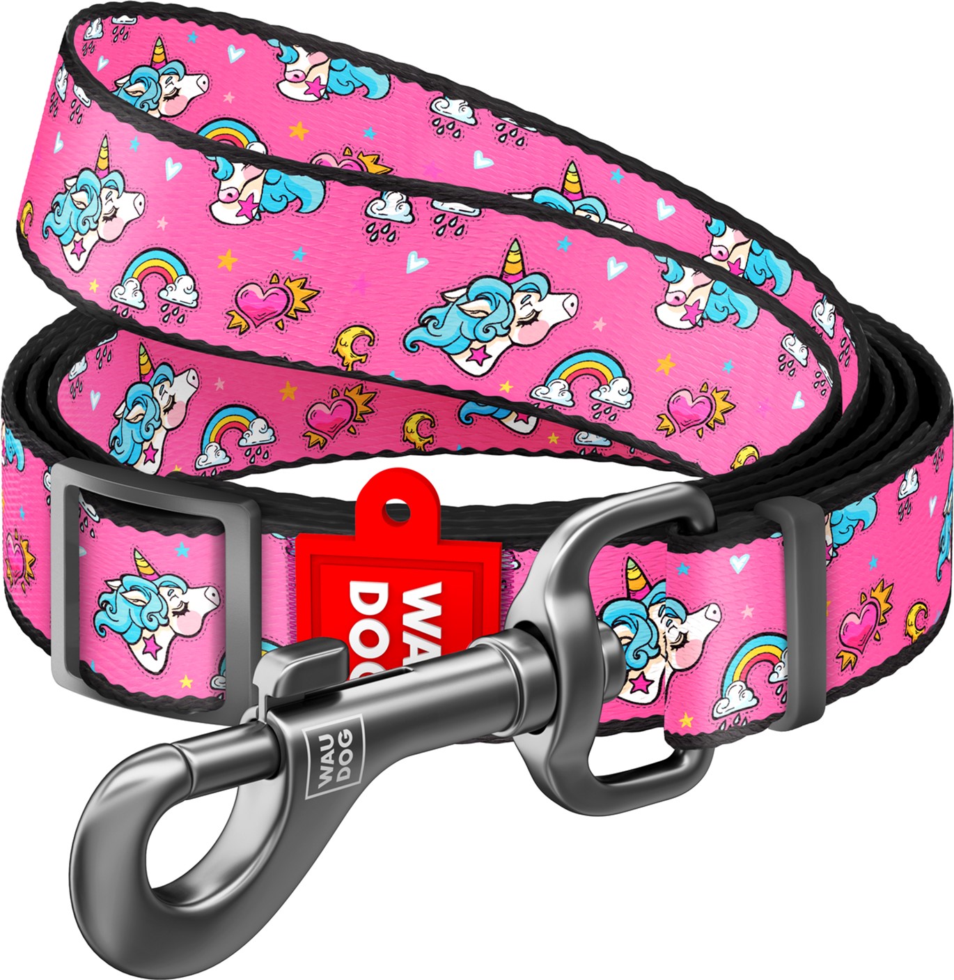 

Поводок для собак нейлоновый Collar WAUDOG Nylon, рисунок "Единороги", регулируемый, L, Ш 25 мм, Дл 152-183 см (5316)