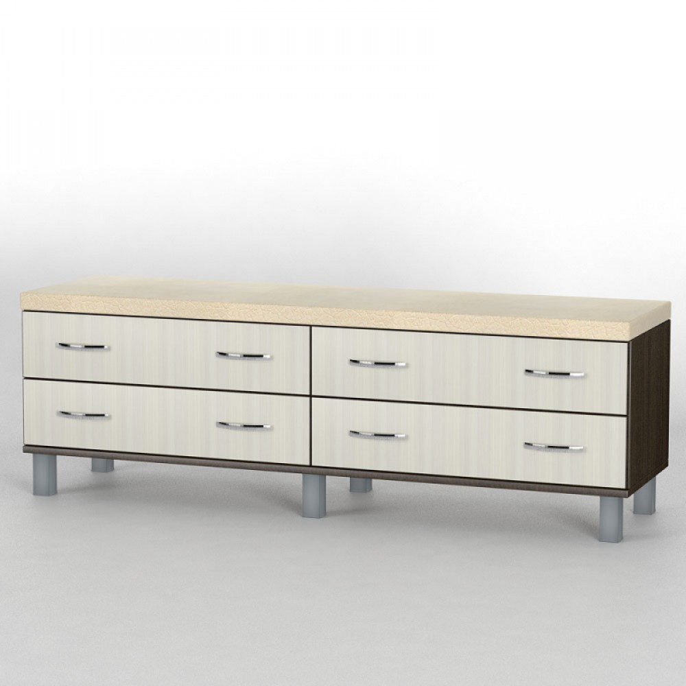 

Комод прикроватный из ДСП Кромка ПВХ КП-104 АКМ Тиса мебель Венге/Дуб молочный