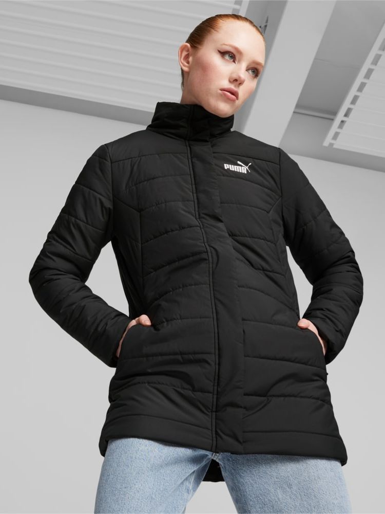 Акція на Куртка демісезонна подовжена жіноча Puma ESS+ Padded Jacket 67536401 XS Black від Rozetka