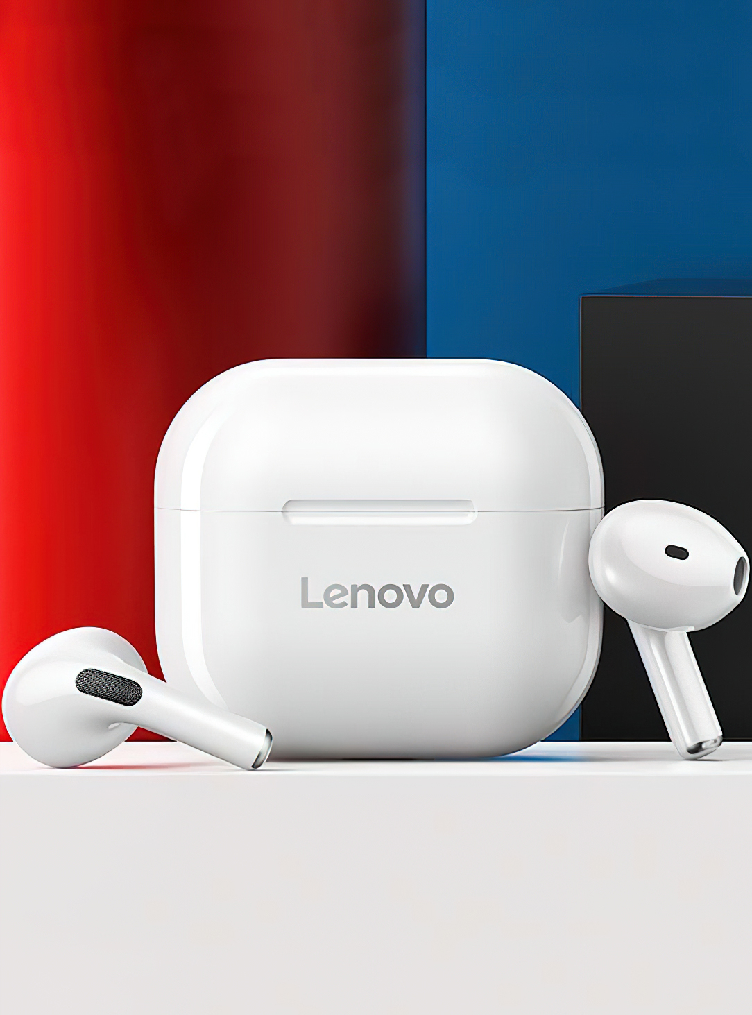 Беспроводные наушники Lenovo LP40 Plus и чехол / Наушники с микрофоном ...