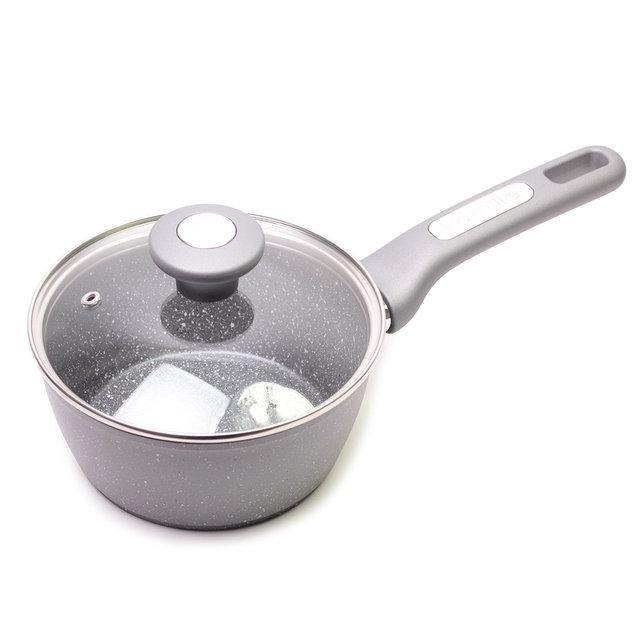 

Ковш индукция из алюминия Ø16см с антипригарным покрытием гранит Kamille 4279GR