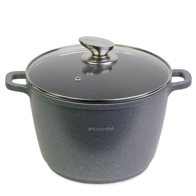 

Кастрюля из литого алюминия с антипригарным покрытием 6.2 л Kamille KM-4427