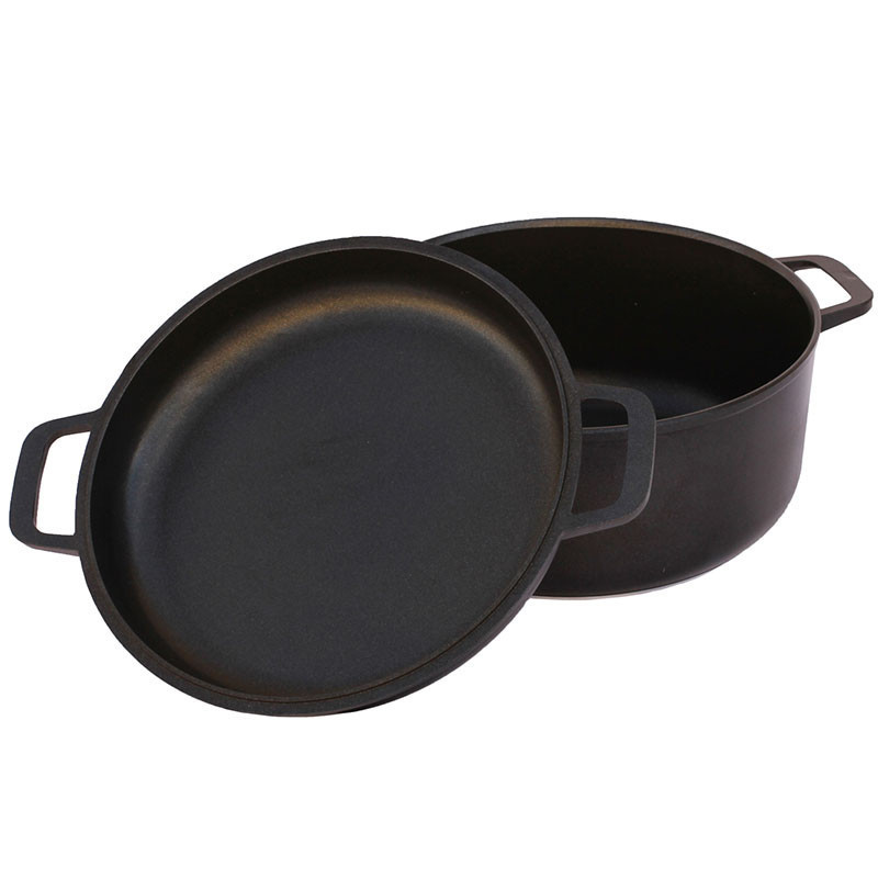 

Кастрюля чугунная с крышкой-сковородой 4 л 24 см Биол K402P