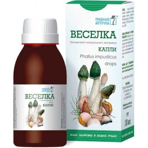 

Краплі Грибна аптечка Сморчок-Веселка Концентрат натурального экстракта 100 мл