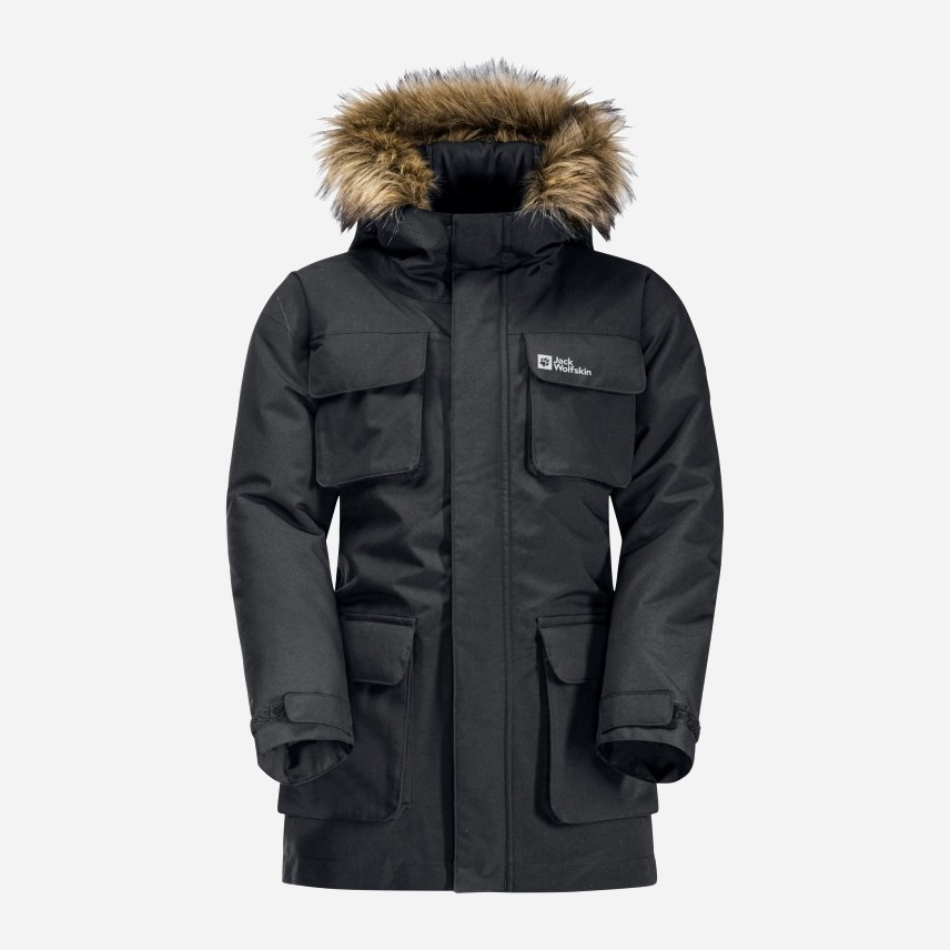 Акція на Підліткова зимова куртка-парка для хлопчика Jack Wolfskin Glacier Peak Parka K 1609082-6350 140 см від Rozetka