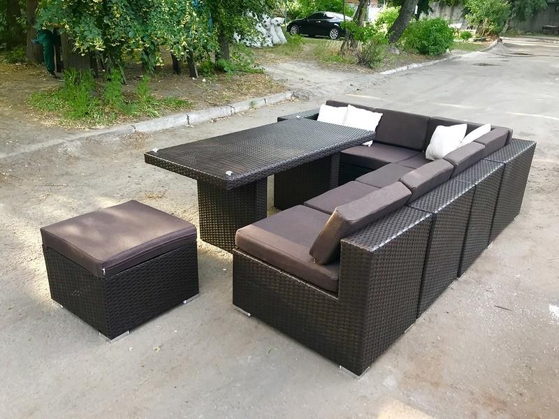 

Обеденная группа Matori Твист из искусственного ротанга 220х265х65 см