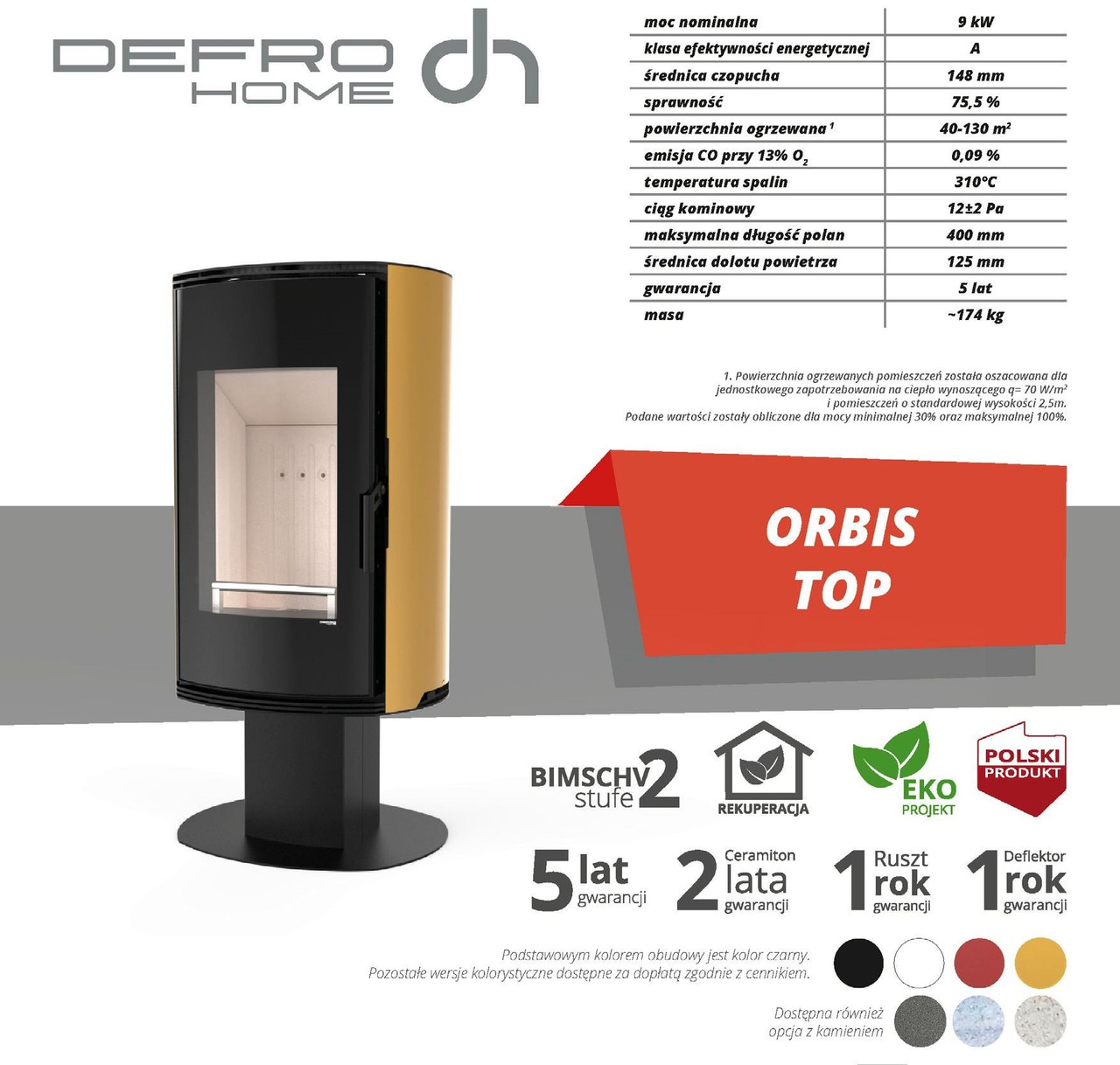 

Печь камин DEFRO HOME ORBIS TOP 9 kW
