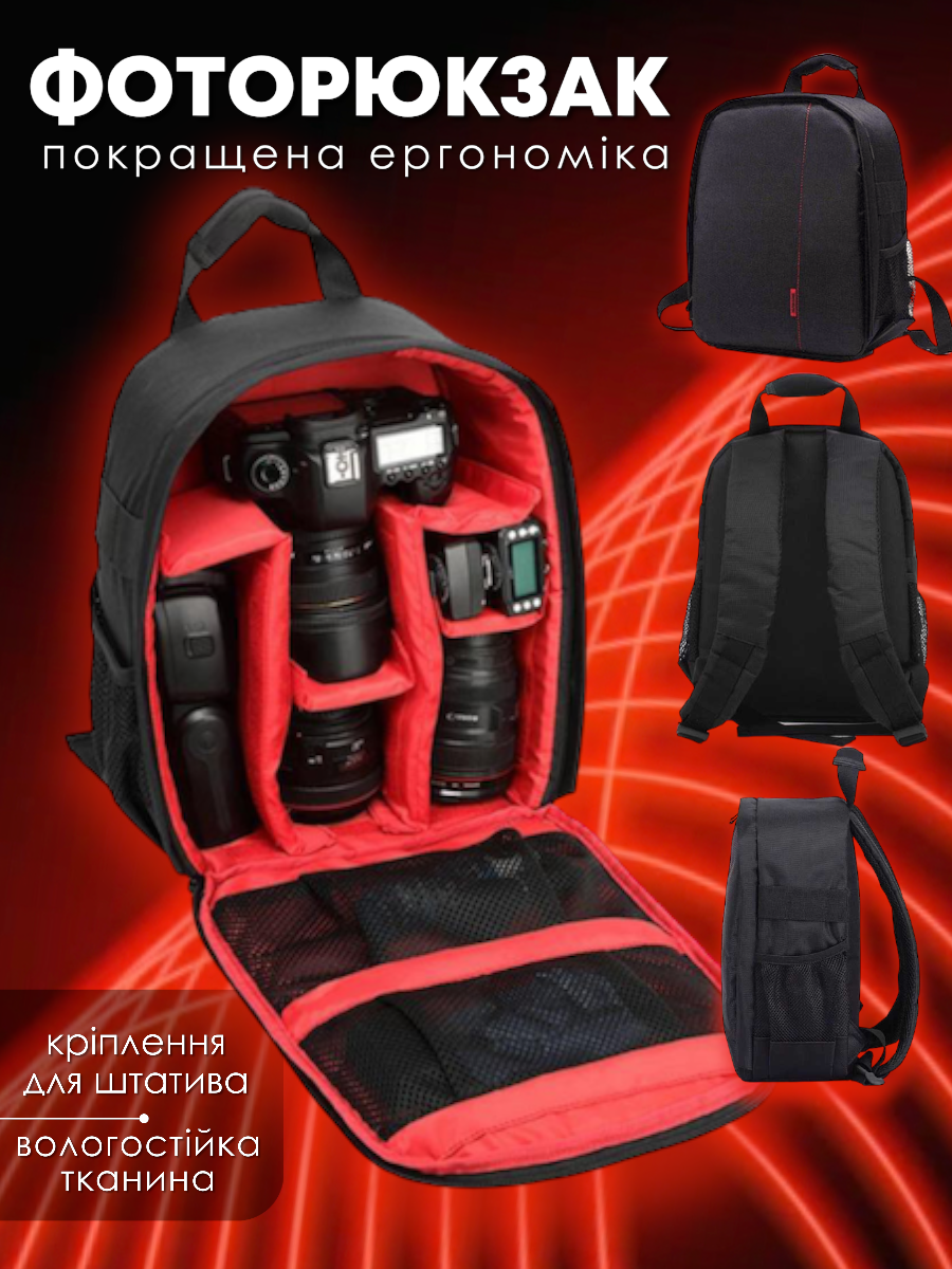 Рюкзак GUD - Rolltop DSLR PRO 25-30L Black