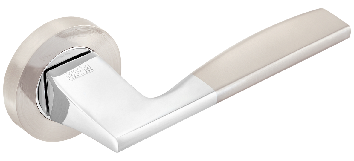 

Ручка дверная на розетке MVM Z-1220 SN/CP