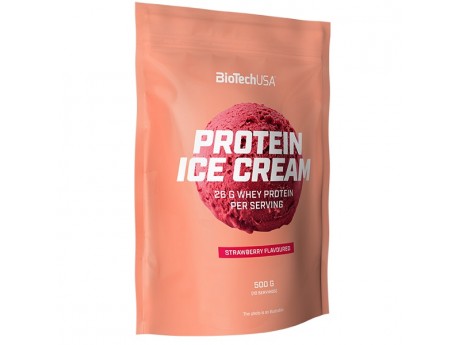 

Протеиновое мороженое BioTech USA Protein Ice Cream 500 грамм Вкус Клубника