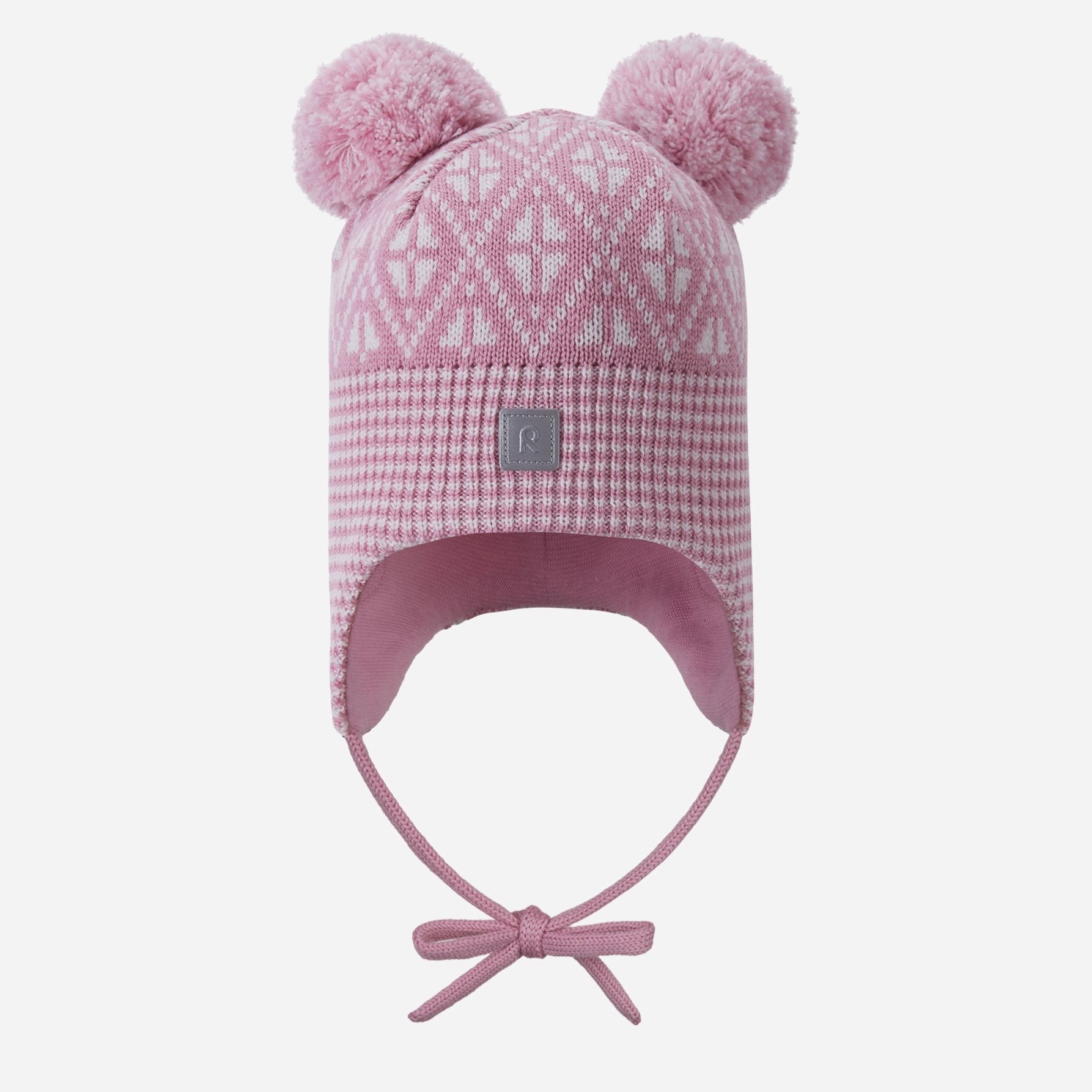 Акція на Дитяча зимова шапка-біні на зав'язках з помпоном для дівчинки Reima Kuuru 5300215A-4501 50 см від Rozetka