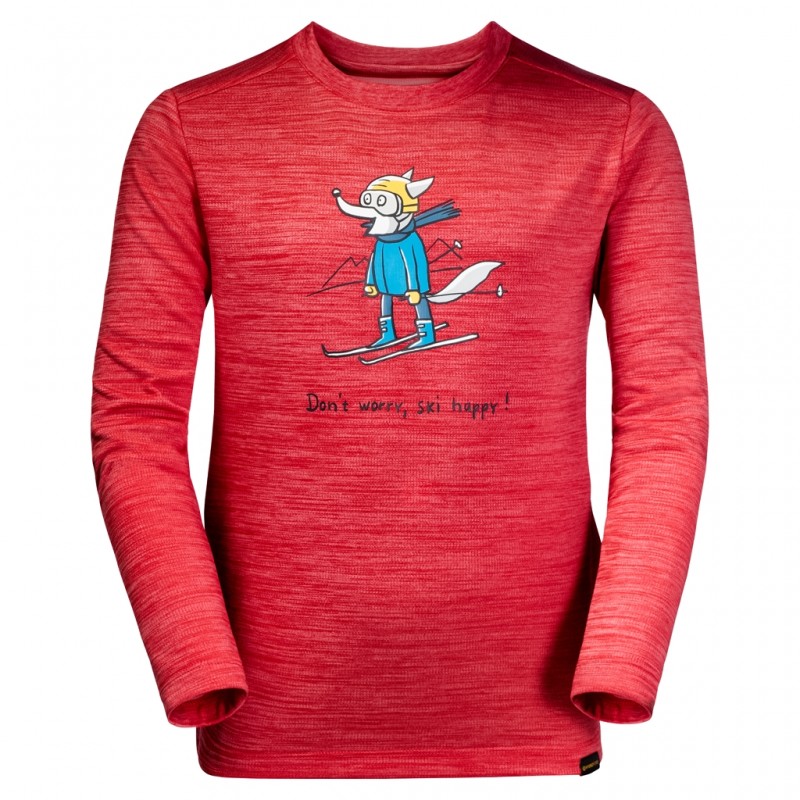 

Футболка с длинным рукавом SKIING WOLF LONGSLEEVE KIDS Jack Wolfskin 1608831-2122 116 Красный