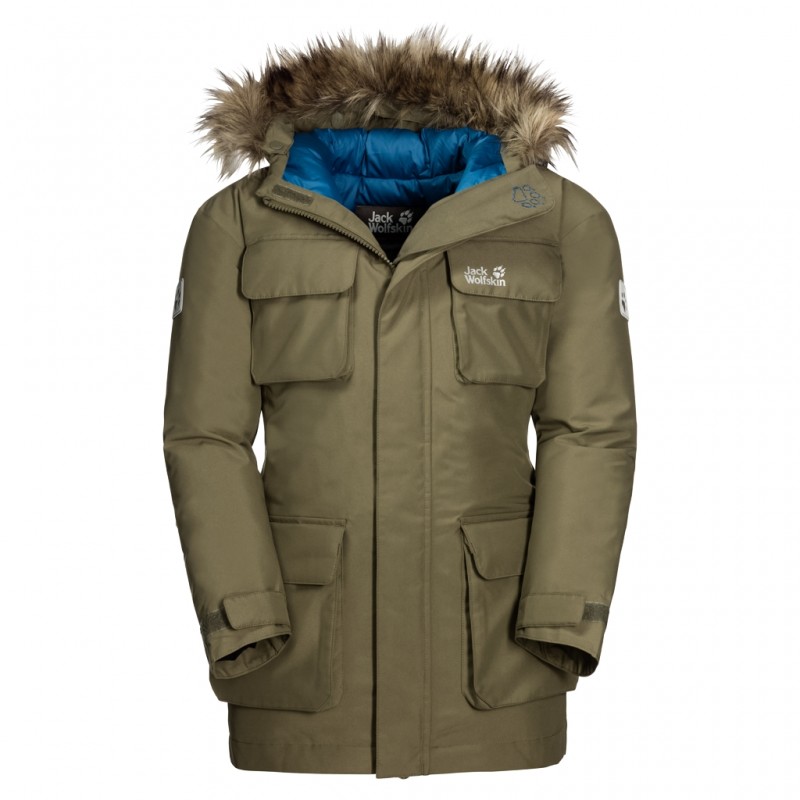 

Парка ICE EXPLORER JACKET KIDS Jack Wolfskin 1608201-5033 128 Хаки