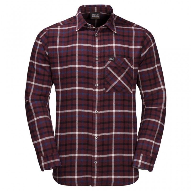 

Рубашка с длинным рукавом FRASER ISLAND SHIRT Jack Wolfskin 1402522-7807 XXL Бордовый