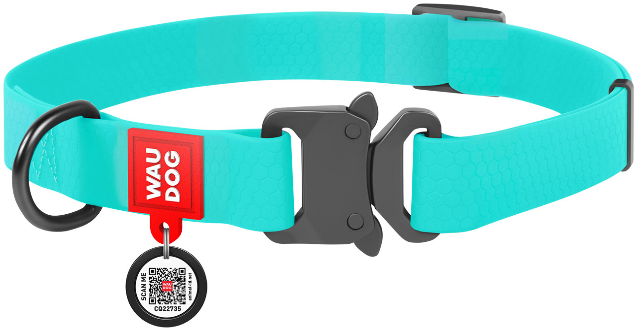 

Ошейник для собак водостойкий Collar WAUDOG Waterproof c QR-паспортом, металлическая пряжка-фастекс, L, Ш 25 мм, Дл 31-49 см (2785)