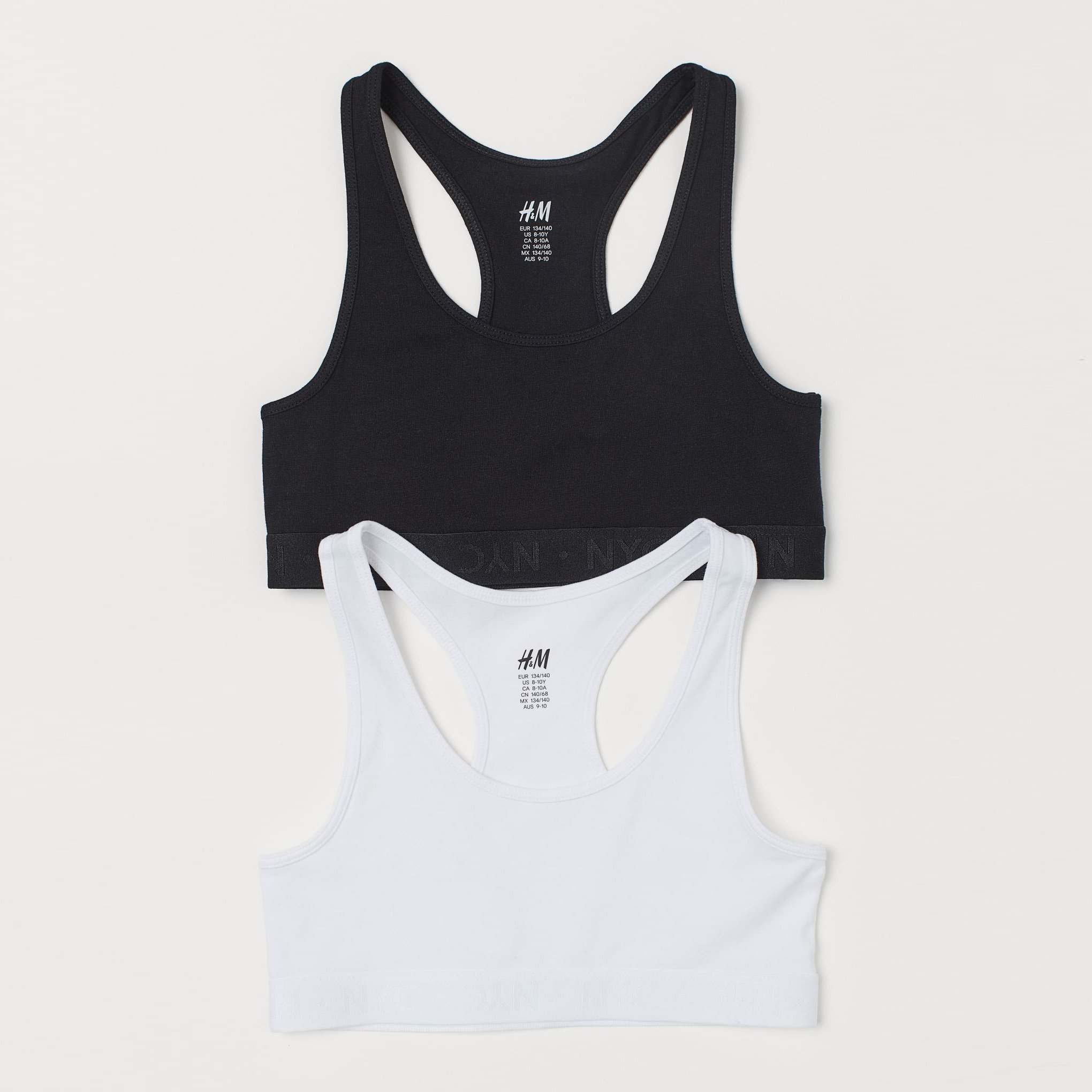 Набор топов 2 шт детский H&M 0198518_001 170 см Разноцветный ...