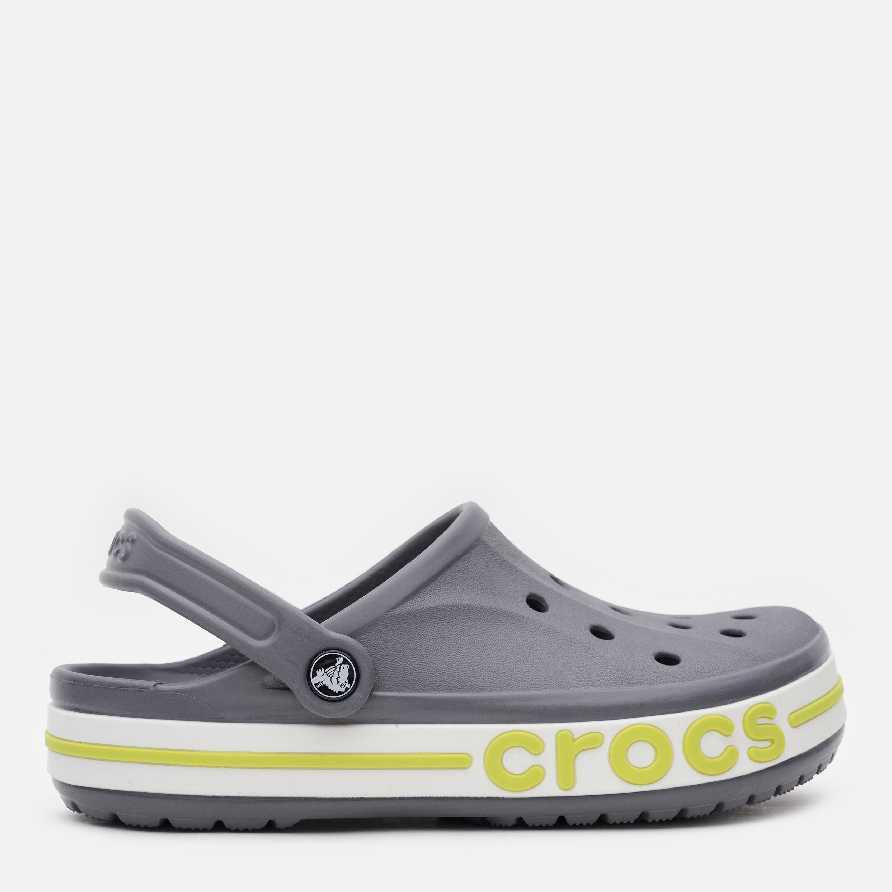 Акція на Жіночі крокси Crocs Bayaband Clog 205089-0A3 39-40 (M7/W9) 25 см Slate Grey/Lime Punch від Rozetka