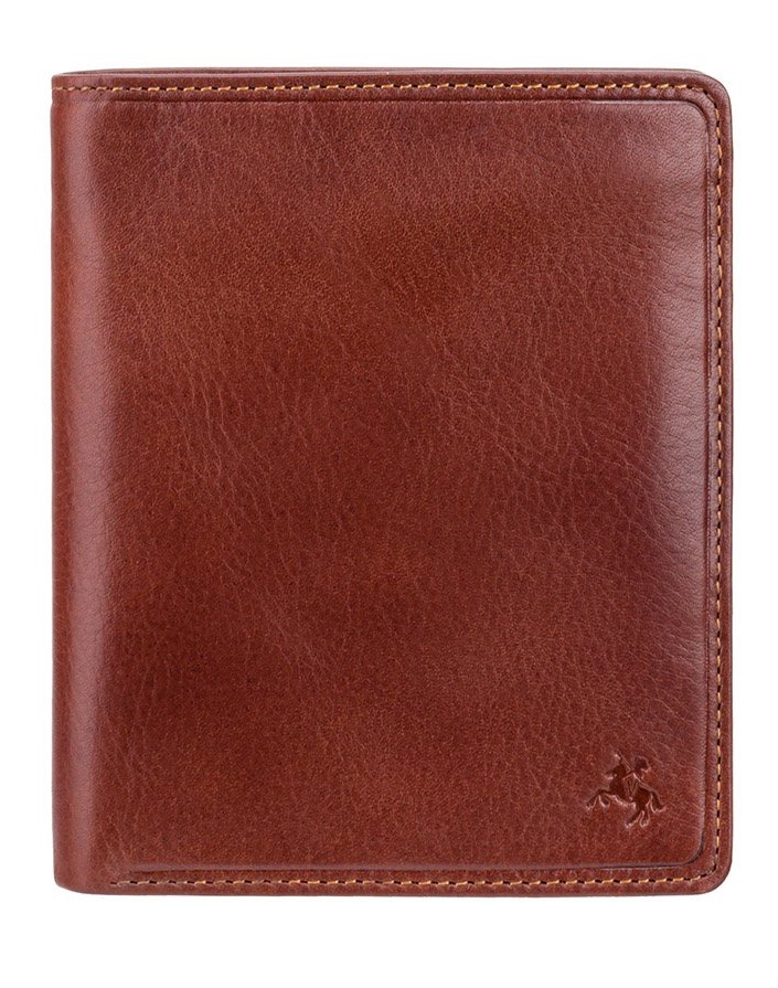 

Коричневый кожаный портмоне под визитки Visconti TSC49 TAN Matteo c RFID