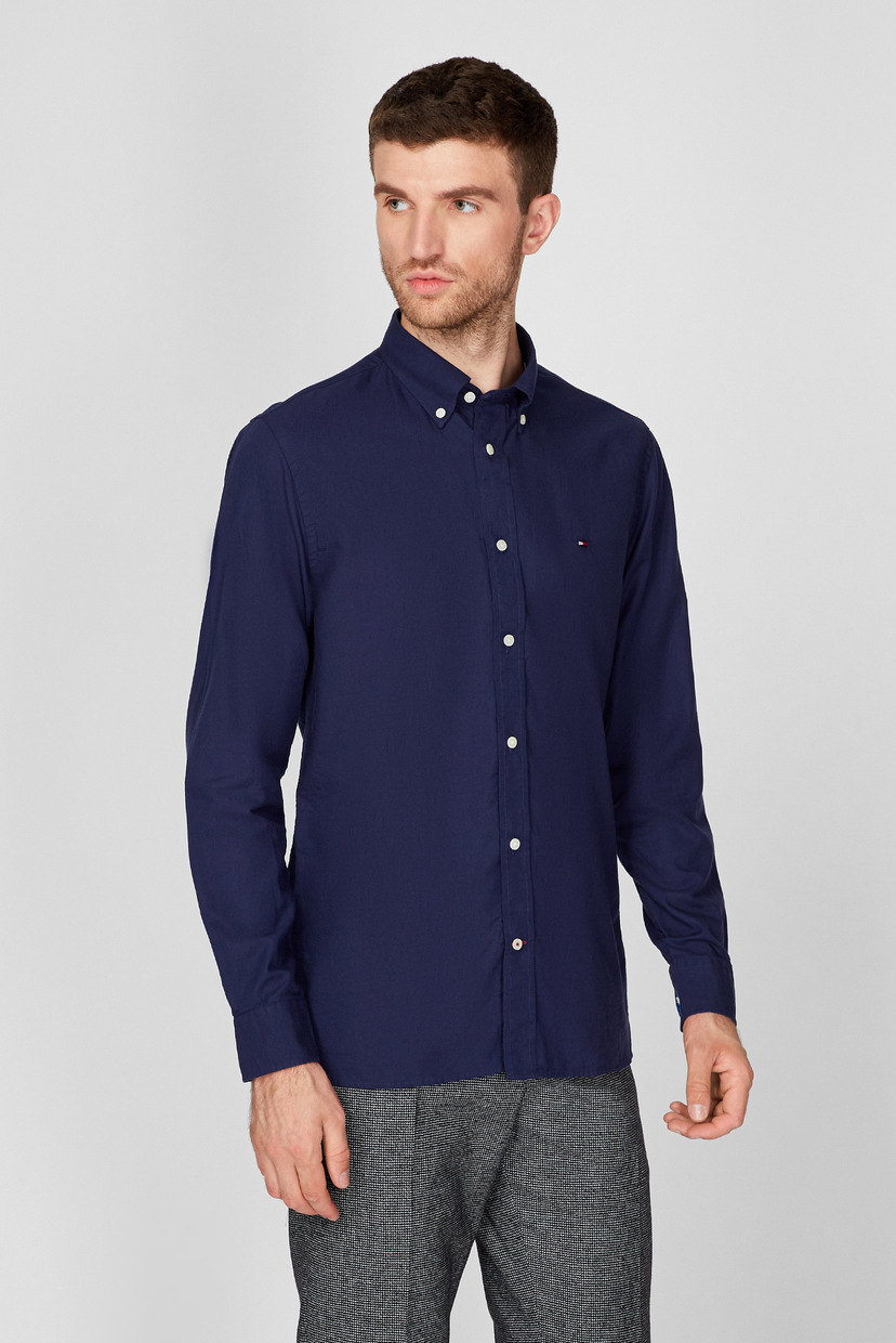 

Мужская темно-синяя рубашка LIGHT WEIGHT OXFORD Tommy Hilfiger M MW0MW14475