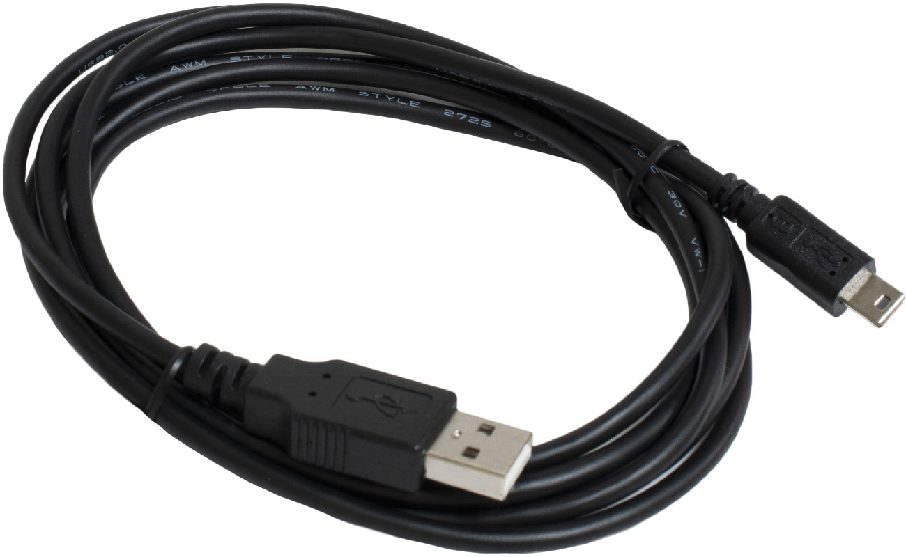 Кабель Patron USB 2.0 AM-Mini 5 pin M 1.8 м Черный (CAB-PN-USB-MINI-18 ...