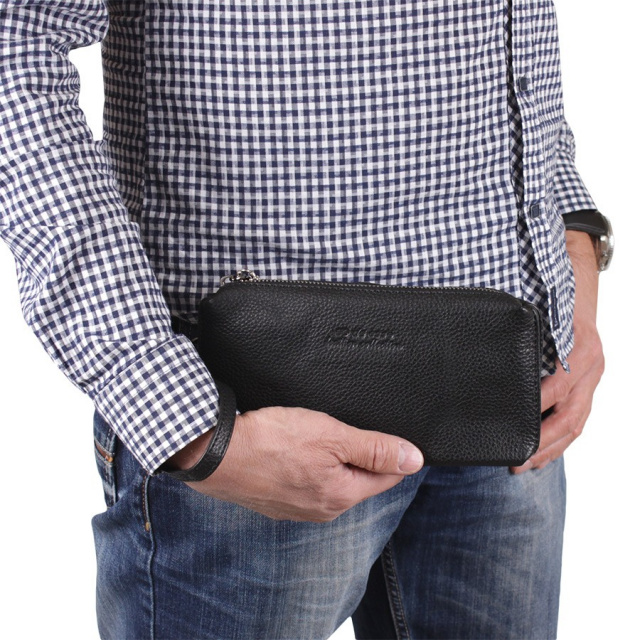 

Мужское кожаное портмоне клатч Luxury Leather Accessories,82012