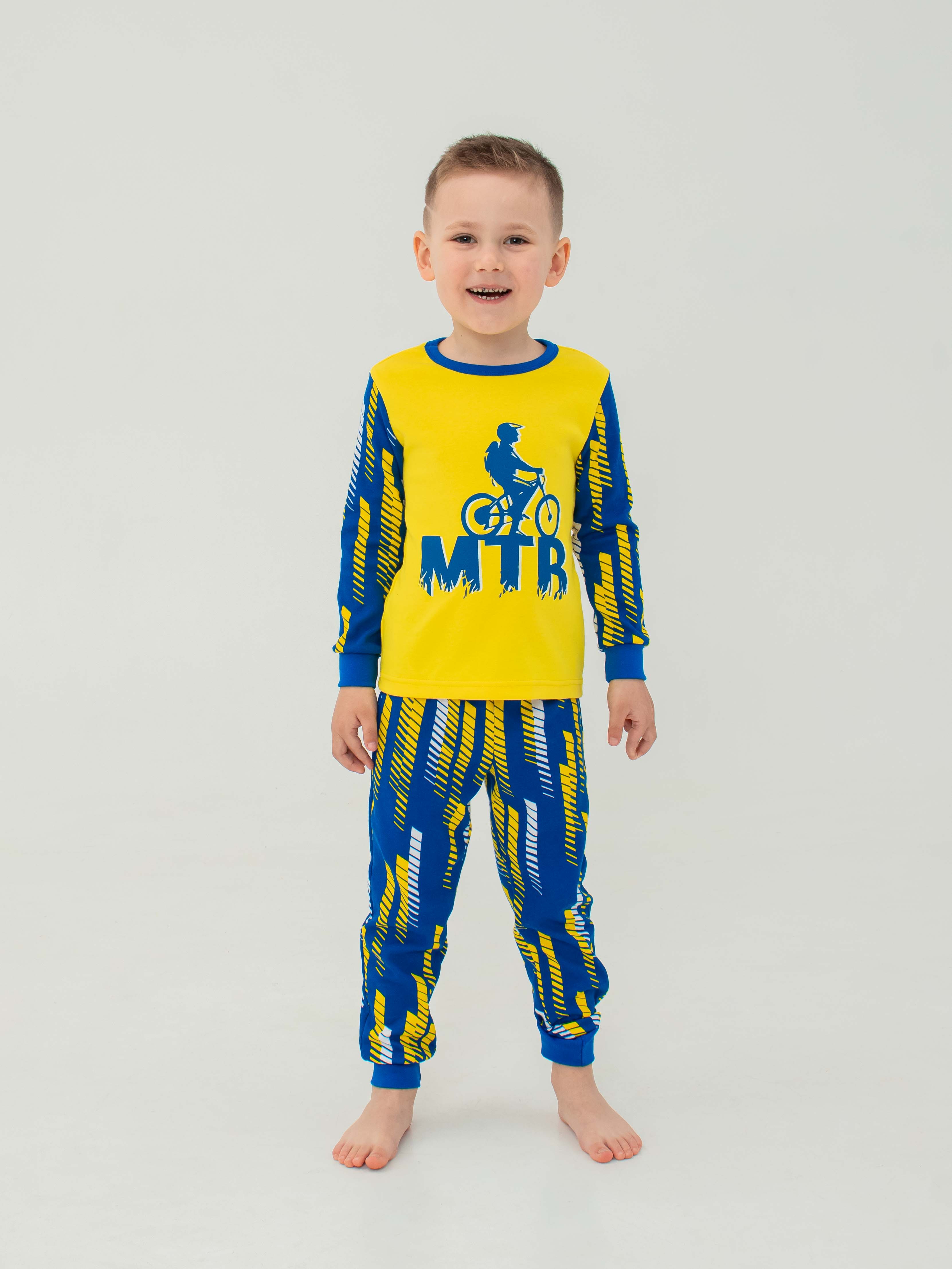 Акція на Піжама дитяча (футболка з довгим рукавом + штани) Smil 104523 116 см Жовта від Rozetka