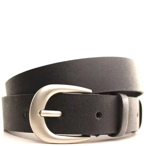 

Женский кожаный узкий чёрный ремень Lazar L25S0W82