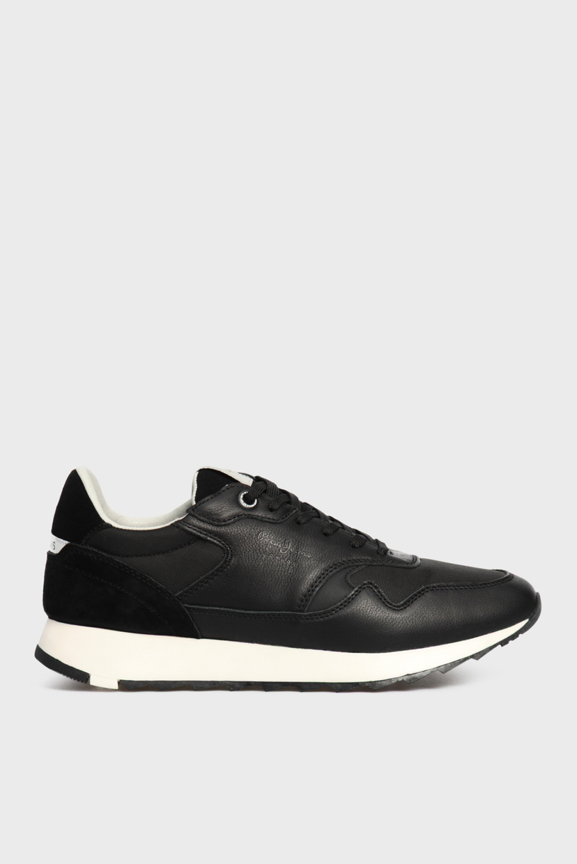 

Мужские черные кожаные кроссовки SLAB URBAN BLACK Pepe Jeans 40 PMS30689
